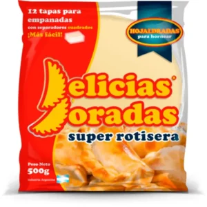 TAPA DE EMPANADAS DELICIA DORADA horno x500grs.