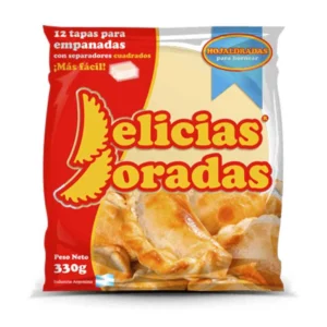 TAPA DE EMPANADAS DELICIA DORADA horno x 330 grs.
