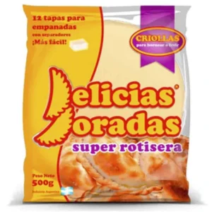 TAPA DE EMPANADAS DELICIA DORADA criolla x 500grs