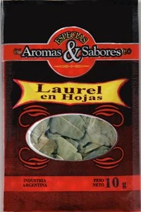 LAUREL EN HOJAS AROMAS Y SABORE 5 X 10 GRS