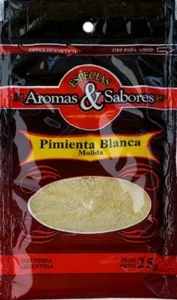 PIMIENTA BLANCA AROMAS Y SABORE 5x25grs molida