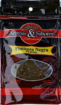 PIMIENTA NEGRA GRAN-MOLI AROMAS SABORES 5 x 25 grs