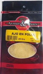 AJO EN POLVO AROMAS 5 X 25 grs