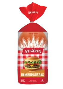 PAN HAMBURGUESA NEVARES x 280 grs