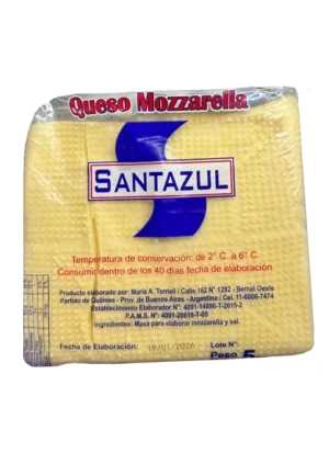 MUZARELLA SANTA AZUL X 5 KG PLANCHA